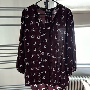 Burgundy blouse